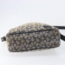 CELINE Macadam C Saruki Shoulder Bag Canvas PVC 2 Set Beige Navy Auth BA16645-15