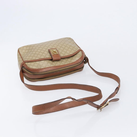 CELINE Macadam C Saruki Shoulder Bag Canvas PVC 2 Set Beige Navy Auth BA16645