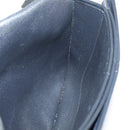 Christian Dior Trotter Canvas Shoulder Bag Navy Gold Auth BA1665-18