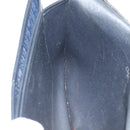 Christian Dior Trotter Canvas Shoulder Bag Navy Gold Auth BA1665-19