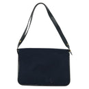 Christian Dior Trotter Canvas Shoulder Bag Navy Gold Auth BA1665-2