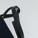 Christian Dior Trotter Canvas Shoulder Bag Navy Gold Auth BA1665-8
