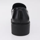 GUCCI Horsebit loafers Leather 37 1/2 Black Silver Auth BA16654M-13