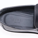 GUCCI Horsebit loafers Leather 37 1/2 Black Silver Auth BA16654M-15