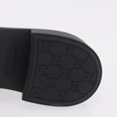GUCCI Horsebit loafers Leather 37 1/2 Black Silver Auth BA16654M-29