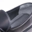 GUCCI Horsebit loafers Leather 37 1/2 Black Silver Auth BA16654M-36