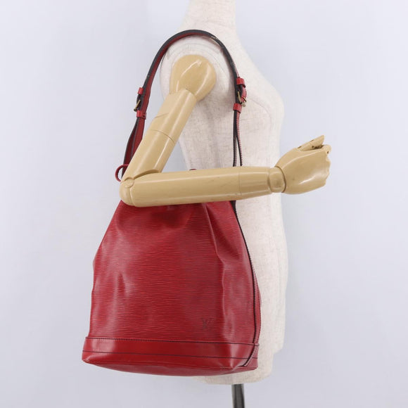 LOUIS VUITTON Epi Noe Shoulder Bag Red M44007 LV Auth BA16655