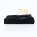 Salvatore Ferragamo Chain Shoulder Bag Velor Black Gold Tone Auth BA16656-10