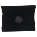 Salvatore Ferragamo Chain Shoulder Bag Velor Black Gold Tone Auth BA16656-13