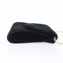Salvatore Ferragamo Chain Shoulder Bag Velor Black Gold Tone Auth BA16656-4