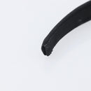 CELINE Hair Band Canvas Black Gold Tone Auth BA16657A-7