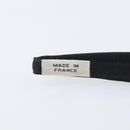 CELINE Hair Band Canvas Black Gold Tone Auth BA16657A-9