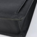 BURBERRY Business Bag Leather Black Silver Auth BA16658-10