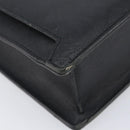 BURBERRY Business Bag Leather Black Silver Auth BA16658-11