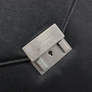 BURBERRY Business Bag Leather Black Silver Auth BA16658-15