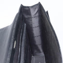 BURBERRY Business Bag Leather Black Silver Auth BA16658-19