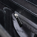 BURBERRY Business Bag Leather Black Silver Auth BA16658-21