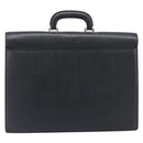BURBERRY Business Bag Leather Black Silver Auth BA16658-3