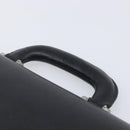 BURBERRY Business Bag Leather Black Silver Auth BA16658-8