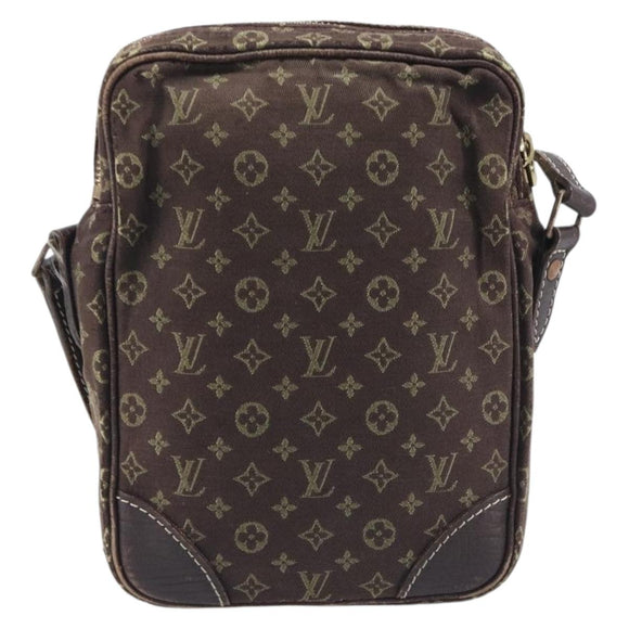 LOUIS VUITTON Monogram Mini Lin Danube Shoulder Bag Ebene M95228 LV Auth BA16659
