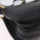 Chloe Hailey Shoulder Bag Leather Black Gold Auth BA16662A-10