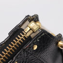 Chloe Hailey Shoulder Bag Leather Black Gold Auth BA16662A-15