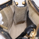 Chloe Hailey Shoulder Bag Leather Black Gold Auth BA16662A-19