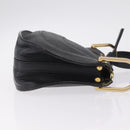 Chloe Hailey Shoulder Bag Leather Black Gold Auth BA16662A-4