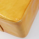 LOUIS VUITTON Monogram Vernis Columbus Bag Lime Yellow M91047 LV Auth BA16666-11