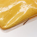 LOUIS VUITTON Monogram Vernis Columbus Bag Lime Yellow M91047 LV Auth BA16666-16
