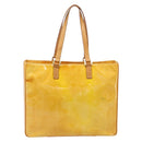 LOUIS VUITTON Monogram Vernis Columbus Bag Lime Yellow M91047 LV Auth BA16666-2