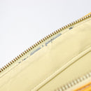 LOUIS VUITTON Monogram Vernis Columbus Bag Lime Yellow M91047 LV Auth BA16666-22