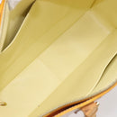 LOUIS VUITTON Monogram Vernis Columbus Bag Lime Yellow M91047 LV Auth BA16666-24
