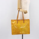 LOUIS VUITTON Monogram Vernis Columbus Bag Lime Yellow M91047 LV Auth BA16666-31
