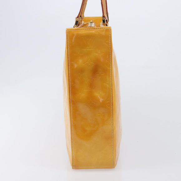 LOUIS VUITTON Monogram Vernis Columbus Bag Lime Yellow M91047 LV Auth BA16666