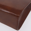 Cartier PANTHERE Tote Bag Patent leather Brown Silver Auth BA16667V-12