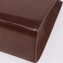 Cartier PANTHERE Tote Bag Patent leather Brown Silver Auth BA16667V-14