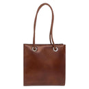 Cartier PANTHERE Tote Bag Patent leather Brown Silver Auth BA16667V-2