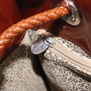 Cartier PANTHERE Tote Bag Patent leather Brown Silver Auth BA16667V-20