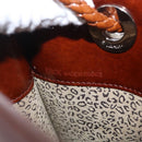 Cartier PANTHERE Tote Bag Patent leather Brown Silver Auth BA16667V-23