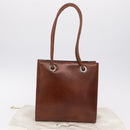 Cartier PANTHERE Tote Bag Patent leather Brown Silver Auth BA16667V-25