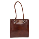 Cartier PANTHERE Tote Bag Patent leather Brown Silver Auth BA16667V-3