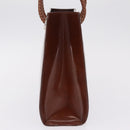 Cartier PANTHERE Tote Bag Patent leather Brown Silver Auth BA16667V-4