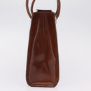 Cartier PANTHERE Tote Bag Patent leather Brown Silver Auth BA16667V-5