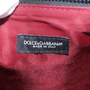Dolce & Gabbana Clutch Bag PVC Leather Black Silver Auth BA16669A-14