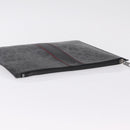 Dolce & Gabbana Clutch Bag PVC Leather Black Silver Auth BA16669A-6