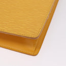 LOUIS VUITTON Epi Sac Plat Hand Bag Yellow M52079 LV Auth BA16672-14