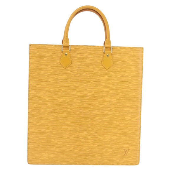 LOUIS VUITTON Epi Sac Plat Hand Bag Yellow M52079 LV Auth BA16672