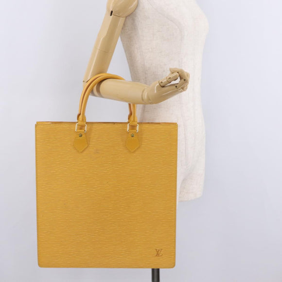 LOUIS VUITTON Epi Sac Plat Hand Bag Yellow M52079 LV Auth BA16672