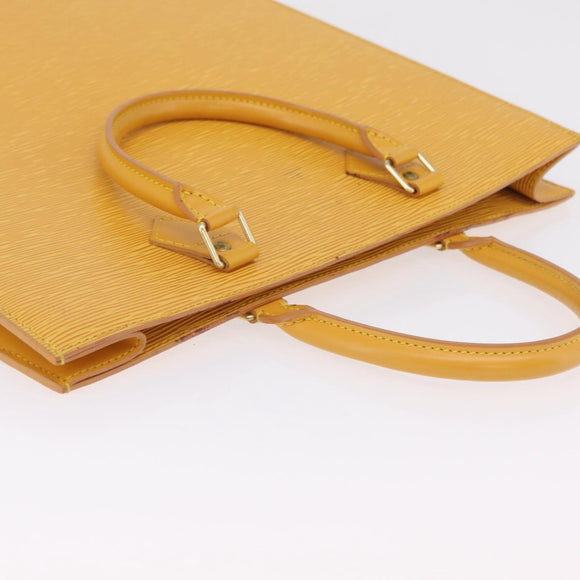 LOUIS VUITTON Epi Sac Plat Hand Bag Yellow M52079 LV Auth BA16672